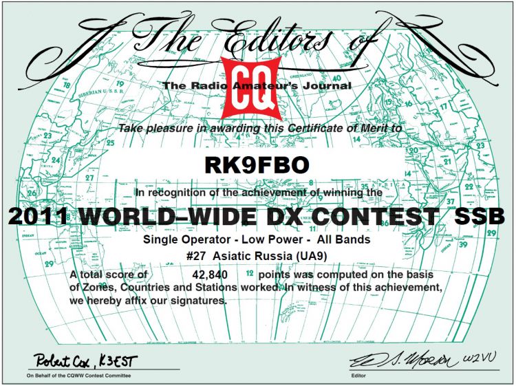 WW DX CONTEST 2011