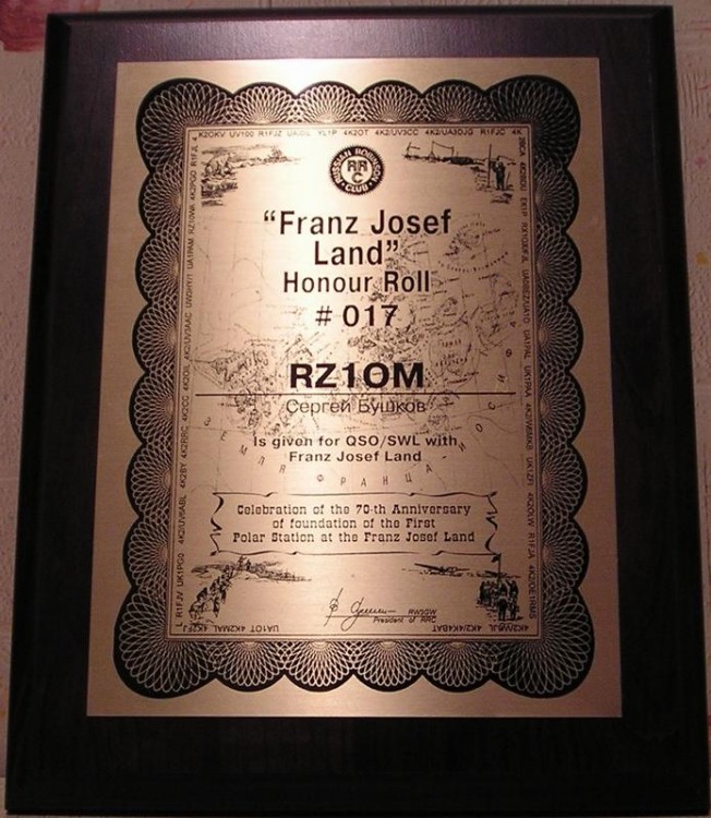 Franz Josef Land Honour Roll