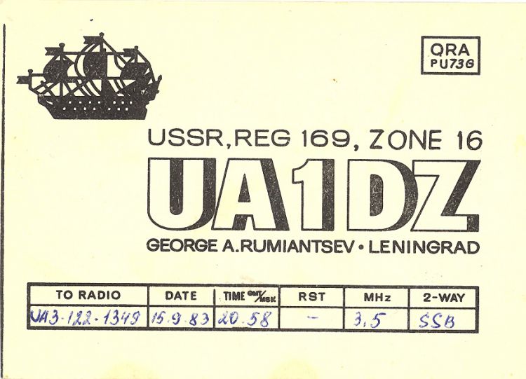 QSL O UA1DZ