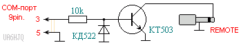 простая схема для управления трансивером от компьютера