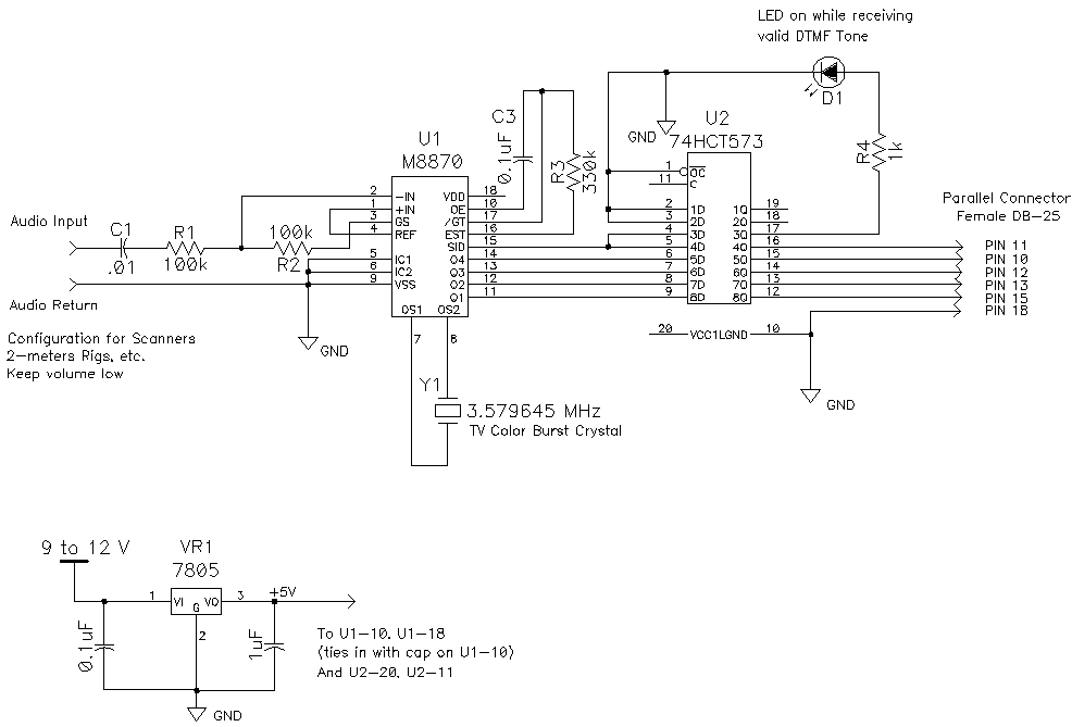 PC DTMF decoder with M8870 IC : GIF1 