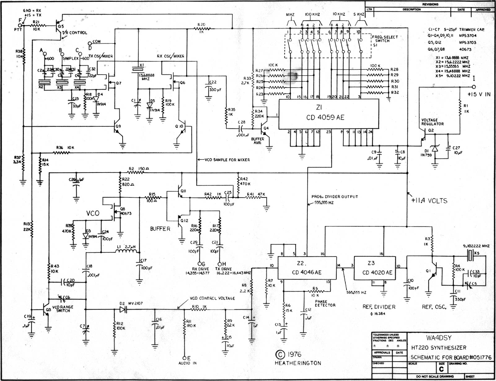 Ht220 Frequency Synthesizer